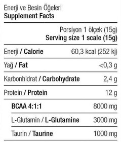 Resim West BCAA Plus 12000 Glutamin Taurin 300g Ice Tea Limon Aromalı Kompleks Amino 