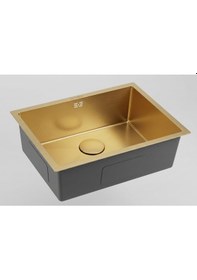 Resim Inoxate El Yapımı Krom Çelik Mutfak Evyesi Gold 