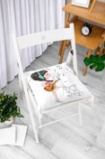 Resim Realhomes Şarkı Söyleyenz Desenli Dijital Baskılı Pofidik Sandalye Minderi 