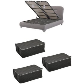 Resim Adarya Home 3 Adet Çekyat-Baza Altı Hurç 60 x 40 x 22 Gri 