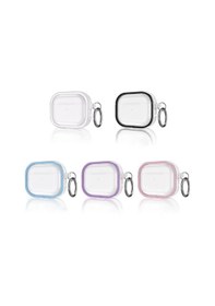 Resim Movenchy Apple Uyumlu AirPods Pro 2 2.nesil Shiny Şeffaf Kılıf - Siyah 