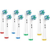 Resim 8pcs Oral-B Modelleri Için Elektrikli Diş Fırçası Yedek Kafaları Dupont Kılları Üstün Plak Çıkarma Için Bükülmüş Tasarım (Yurt Dışından) 