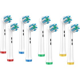 Resim 8pcs Oral-B Modelleri Için Elektrikli Diş Fırçası Yedek Kafaları Dupont Kılları Üstün Plak Çıkarma Için Bükülmüş Tasarım (Yurt Dışından) 