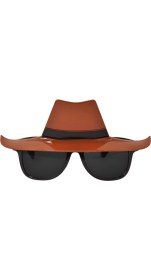 Resim Ktif Parti Gözlüğü - Kovboy Şerif Parti Gözlüğü 16X6 cm 