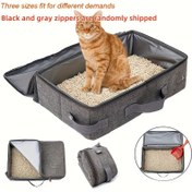 Resim 1 adet Büyük Taşınabilir Katlanabilir Kedi Kumu Kutusu, PEVA Kaplama ile, Kolay Temizlenebilir Dayanıklı Oxford Kumaş, Ev ve Dış Mekan Kullanımı için Dikdörtgen Seyahat Kedi Tuvaleti, Küçük Alanlar için Kompakt Tasarım, Kedi Kumu Kutusu, Ev Evcil Hayvan Çözümü, Modern Evcil Hayvan Aksesuarı, Sağlam İnşaat 