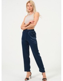 Resim Rich Kadın Yüksek Bel Parlak Saten Pantalon Çok Renkli 