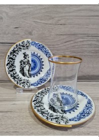 Resim Fermato 12 Parça 6 Kişilik Çay Seti Takımı Artemis Serisi Renkli 