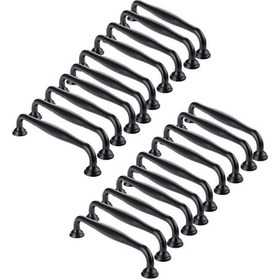 Resim 20 Siyah Kapı Kolu, Mutfak Kapıları, Çekmeceler, Yatak Odası Çekmeceleri, Merkez Mesafesi 96 Mm 20 Tüplü Model - 96 Delik Mesafesi Beyaz 