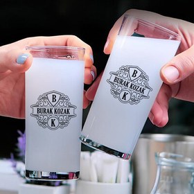 Resim Orijinal İsme Özel İkili Rakı Bardağı Seti 