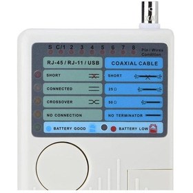 Resim Powermaster Rj11+rj45+usb+bnc Cat6 Network Kablo Test Cihazı Pm-20629 