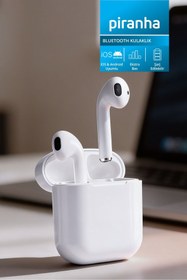 Resim Piranha 9946 Kablosuz Tws Kulak Içi Kulaklık / Mikrofon / Şarjlı / Bluetooth / Android - Ios Uyumlu 