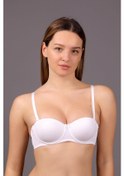 Resim Kadın Boş Kap Balenli Straplez Beyaz Sütyen C0t5n0o733 Beyaz 