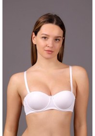 Resim Kadın Boş Kap Balenli Straplez Beyaz Sütyen C0t5n0o733 Beyaz 