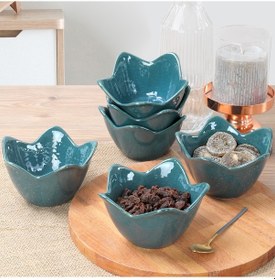 Resim Keramika Luster Yeşil Zambak Çerezlik 12 CM 6 Adet 