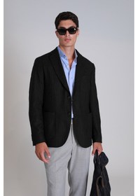 Resim Lufian Dor Spor Erkek Blazer Ceket Slim Fit Siyah Siyah 112140204100100 Siyah 