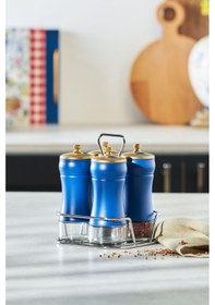 Resim Karaca Blue Berry 5 Parça Cam Baharat Takımı 