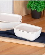 Resim Acar Bianco Perla Tekli Kapaklı Porselen Fırın Kabı 17 CM SCT-05428 