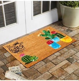 Resim Esnature Kaktüs Desenli Kapı Önü Paspası 45x70 Cm 