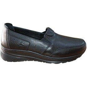 Resim Palovit 030 Kadın Hakiki Deri Anatomik Comfort Günlük Ayakkabı Siyah 