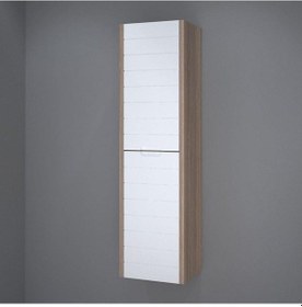 Resim Denko Mostar 35 Cm Mdf Ve Beyaz Lake Banyo Boy Dolabı, Çamaşırlık 
