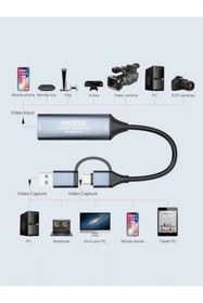 Resim Vwin HDMI Video Görüntü Yakalama USB3.0 / Type-C to HDMI 1080P 4K@30Hz Video Capture 2 in 1 