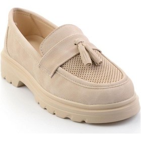 Resim Bej Kadın Loafer Ayakkabı K01536105137 Bej 