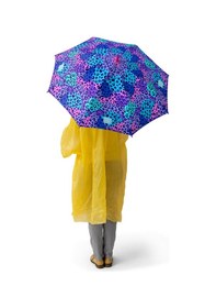 Resim Coral High Kids Mor Leopar Desenli Çocuk Şemsiyesi 12666 