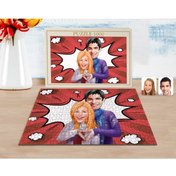 Resim Bk Gift Kişiye Özel Sevgililer Karikatürlü 1000 Parça Profesyonel Puzzle-89 