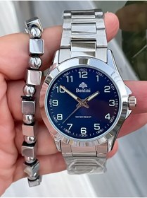 Resim Bentini YENİ SEZON GÜMÜŞ RENK ÇELİK KORDON ERKEK KOL SAATİ VE BİLEKLİK BABALAR GÜNÜ SEVGİLİLER GÜNÜ HEDİYESİ 