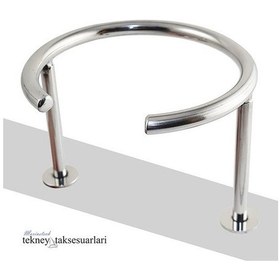 Resim Paslanmaz Tek Bardak Tutucu. Bardaklık 