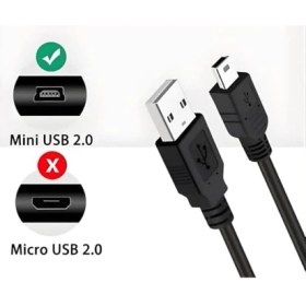 Resim Mini USB To Mini B Data Şarj Kablosu 5 Pin Ps3 Oyun Kolu, Fotoğraf Makinesi Data Kablosu 