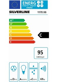 Resim Silverline Astec 1170 90'lık Gömme Aspiratör Inox 