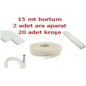 Resim Klima Su Tahliye Drenaj Hortumu - 15mt + Ek Birleştir 
