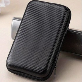 Resim 1 adet Siyah Sabit Disk Çantası EVA Çanta Elektronik Ürün Ambalaj Kutusu EVA Kulaklık Çantası Veri Kablosu Şarj Cihazı Depolama Çantası 