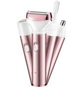 Resim Anrabess Clipper, 4'ü 1 Arada, 4 Tarak, Şarj Edilebilir, Islak Ve Kuru Kullanım Traş Makinesi Pembe 