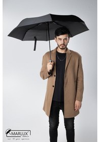 Resim Marlux 8 Telli Tam Otomatik Rüzgara Dayanıklı Özel Sap Tasarımlı Şemsiye Siyah Mpr2004 - Erkek Siyah 