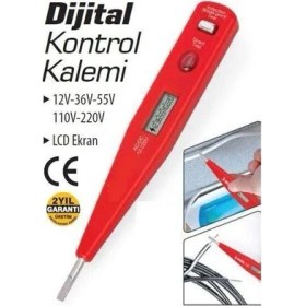 Resim Profesyonel Dijital Kontrol Kalemi Tornavida Voltaj Ölçer 