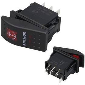 Resim Powermaster Çapa Irgatı Sembollü Yaylı Işıksız 4 Pinli On-off 12-24v Marin Switch-179267 