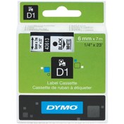 Resim Dymo 43613 Beyaz/Siyah D1 Yedek Şerit 6 MM X 7 M 