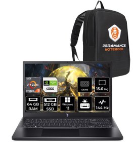 Resim ACER Nitro V15 R5-7535HS 64GB 512GB SSD RTX4060\u002F8GB 15.6'' 165Hz FHD W11P & PER4 ÇANTA 