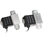Resim Co2 Regülatör Solenoid Valfi - Akvaryum İçin 12v Dc, M10 Bağlantılı Tek Başlıklı - Ab Fişli Gümüş 