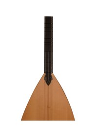 Resim Kısa Sap Yaprak Maun Profesyonel Bağlama 