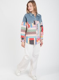 Resim HatunAtila Üstü Kot Kapitone Ceket - 8557-4 - L-XL 