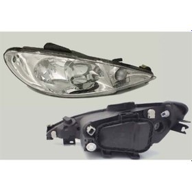 Resim Peugeot 206 P206 Sol Far Elektrikli Şeffaf 