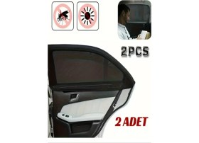 Resim 2 Adet Araba Araç Yan Cam Perdesi Güneşlik Gölgelik Güneş Koruyucu Arka Koltuk Perde Emzirme Örtüsü 