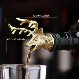 Resim Yapışkan Store Geyik Kafası Şarap Dökücü Şişe Ağızlığı 