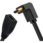 Resim BK Teknoloji 90 Derece L Tipi Açılı HDMI Erkek-Dişi Uzatma Kablosu 50CM 