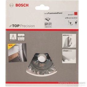 Resim Bosch - Best Serisi Hassas Kesim Lamine Panel İçin Ön Çizme Bıçağı - 80 X 20 X 2,8-3,6 Mm, 10+10 Diş 