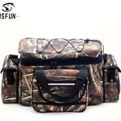 Resim JSFUN Büyük Kapasiteli Kamuflaj Balıkçılık Çantası, Çoklu Bölümler, Dayanıklı Polyester, Fermuar Kapatma - Açık Hava Balıkçılığı Ekipman Depolama, Yürüyüş ve Kamp, Yürüyüş Ekipmanları, Spor Tasarımı, Güvenli Fermuar Kapatma 