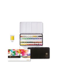 Resim Profesyonel 48'li Tablet Sulu Boya - Metal Kutu . Mwph-48 Karışık, Çok Renkli 